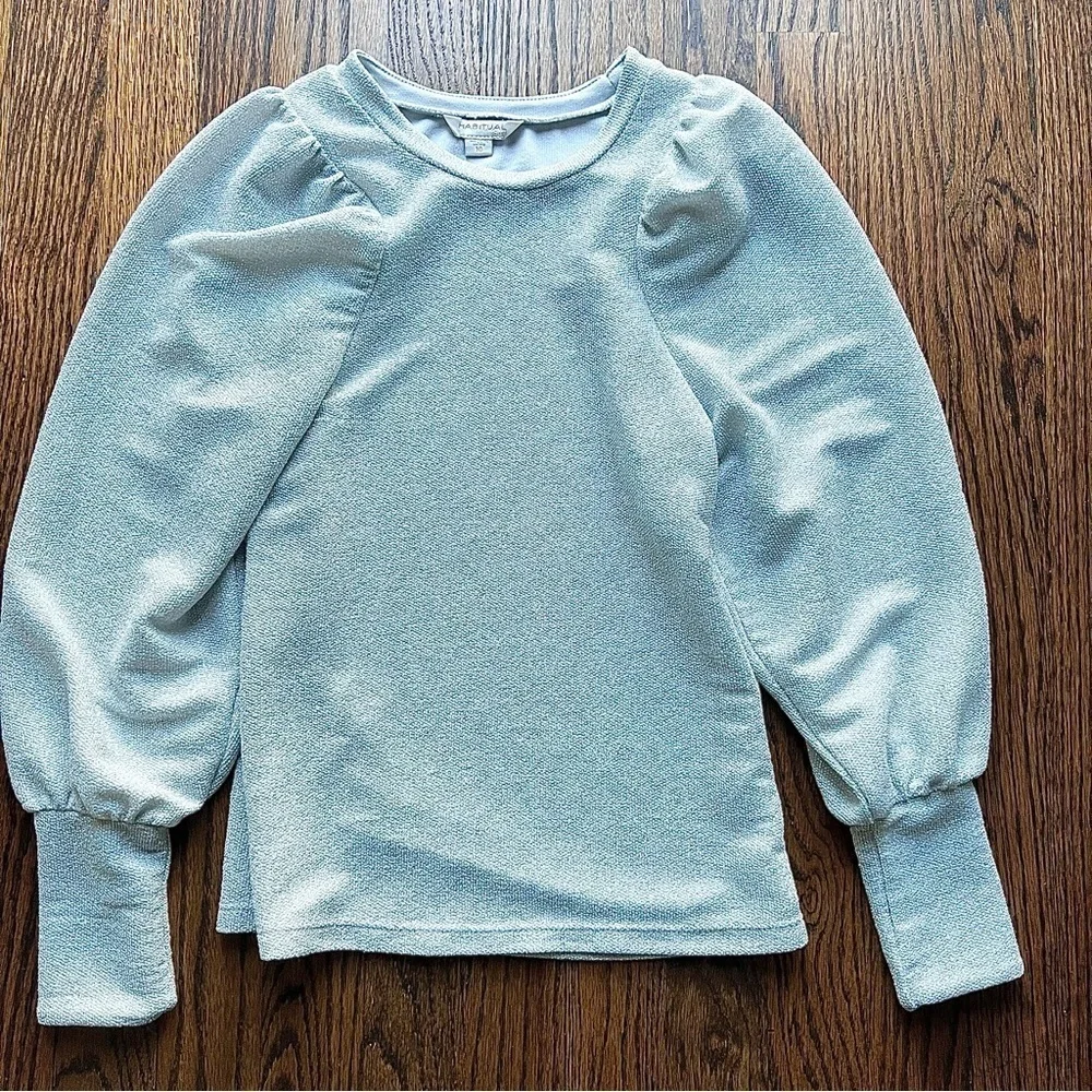 Habitual Kids Silver Glitter Sparkle Girl’s Sweater - 10